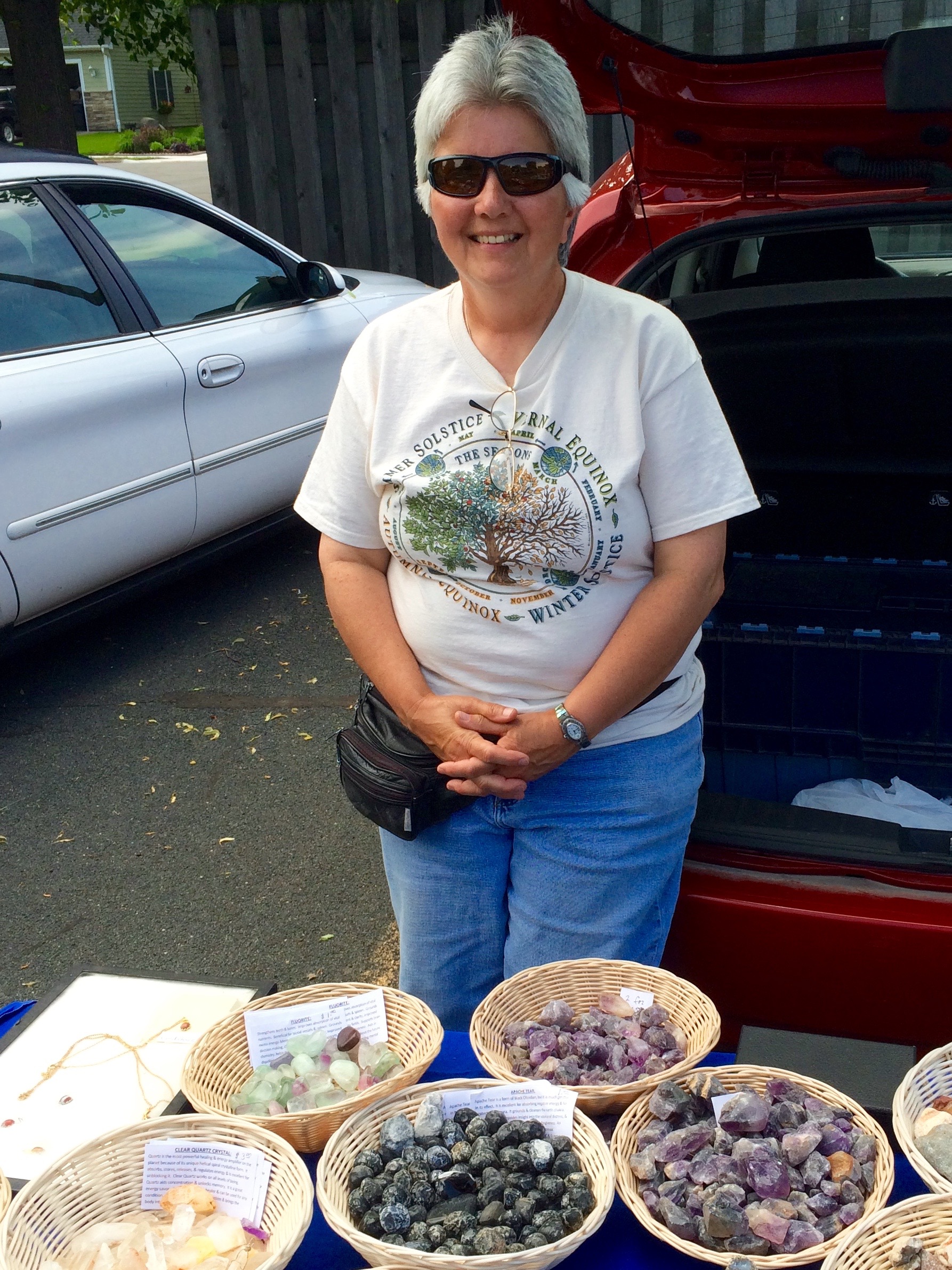 Patty Dease from Earthway Farm at the Osseo Rock Swap