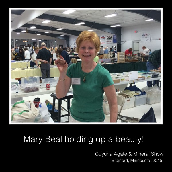 Mary Beal at the Cuyuna Rock Gem and Mineral Society