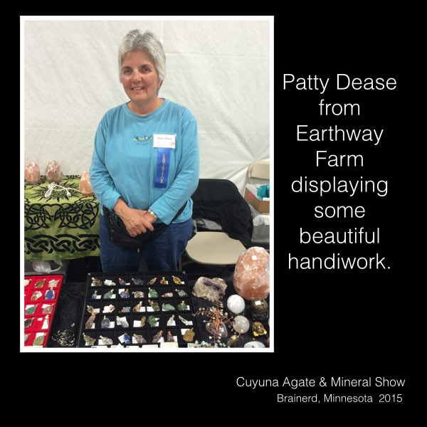 Patty Dease from Earthway Farm at the Cuyuna Rock Gem and Mineral Society