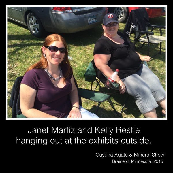 Janet Marfiz and Kelly Restle at the Cuyuna Rock Gem and Mineral Society