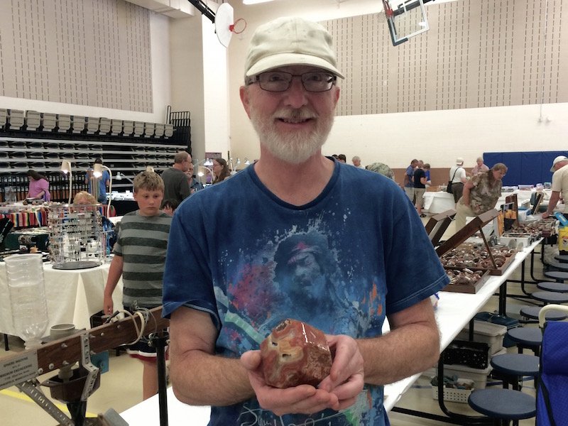 Frederick WI Gem and Mineral Show Dan Weikert of the Weikert Rock Museum 